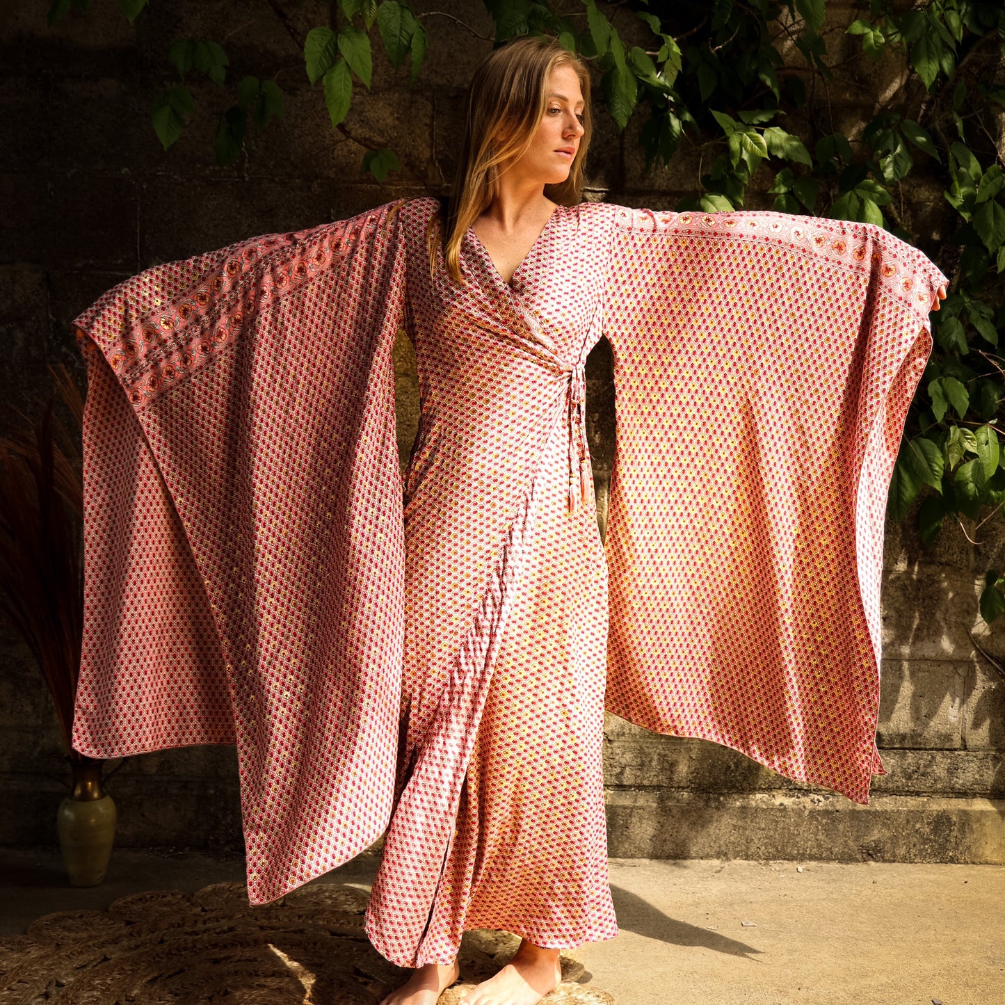 Butterfly Away Kimono Dress